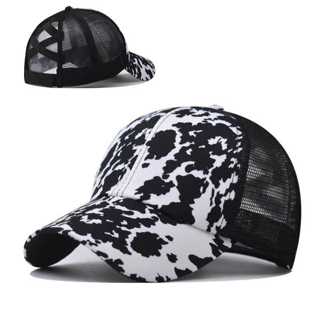 New Leopard mesh baseball cap