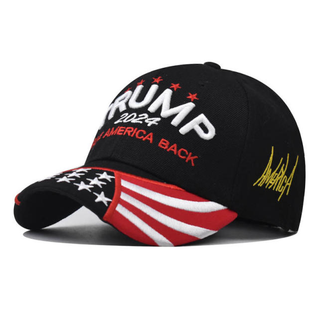 New 2024 Trump embroidered cotton baseball cap