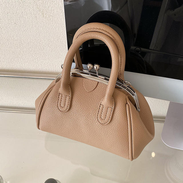 Solid color chic handbag