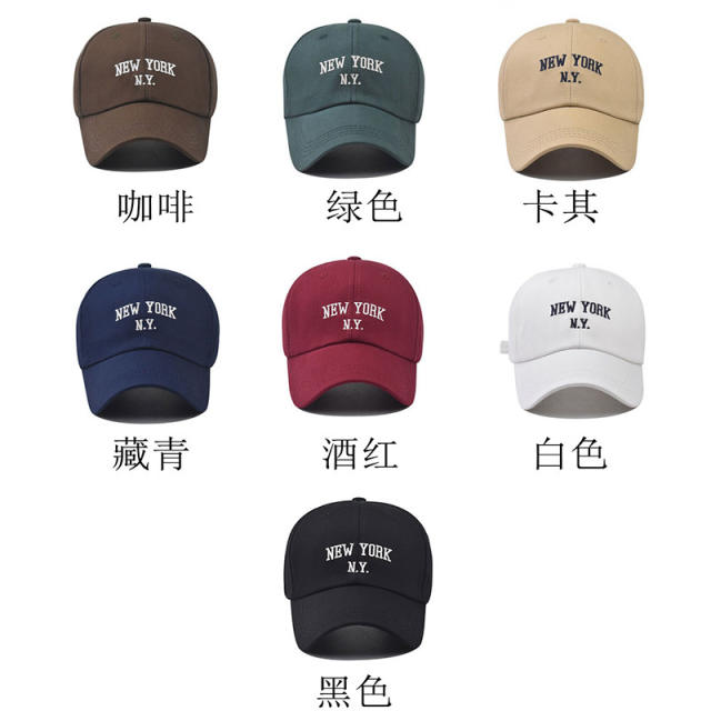 Fashion NEW YORK letter embroidered cotton baseball cap