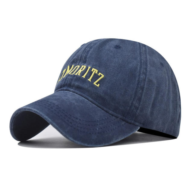 New St. MORITS letter embroidered cotton baseball cap