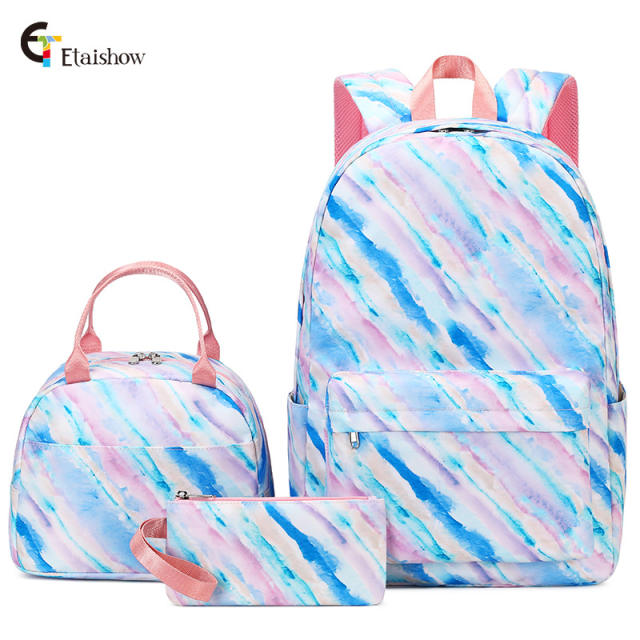 3pcs large capacity shoolbags backpack set