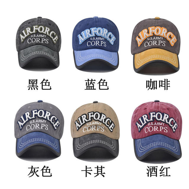 New AIRFORCE letter cotton baseball cap
