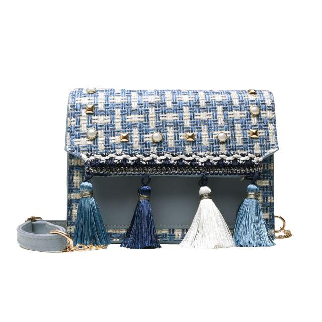 National tassel crossbody bag