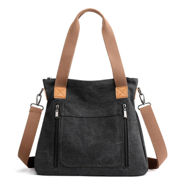 Retro canvas handbag