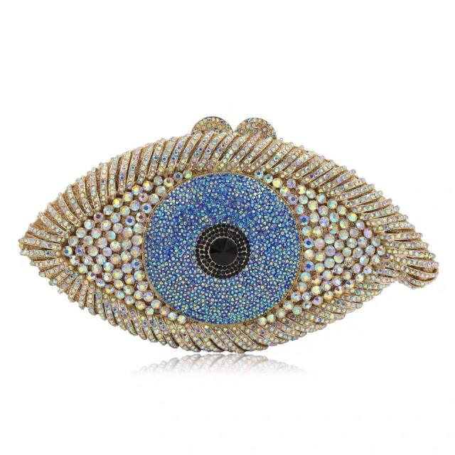 Full diamond evil eye evening bag clutch for women