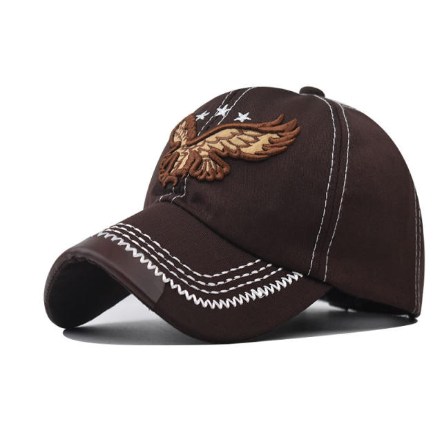 Fashion eagle pattern cotton baseball cap