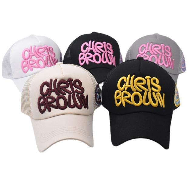 New CHRIS BROWN embroidered breathable cotton baseball cap