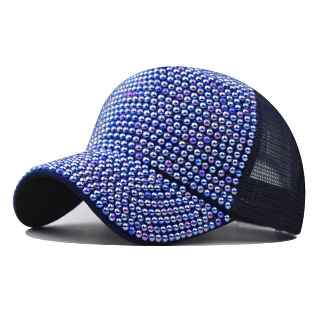 New mesh baseball cap with small bead