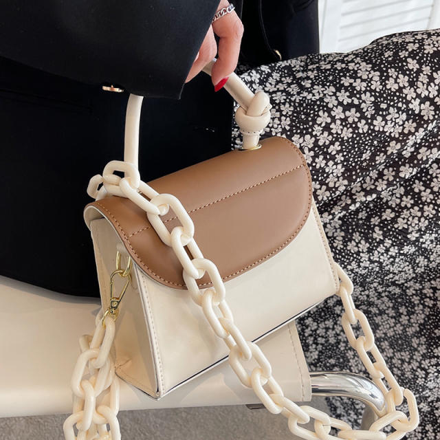 Acrylic chain strap ins handbag