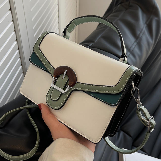 Contrast color popular handbag