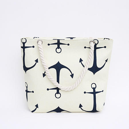 Canvas beach tote bag