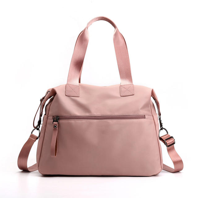 Solid color nylon handbag