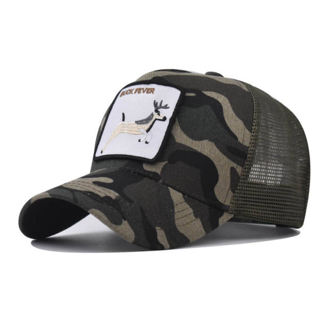 New Deer embroidered cotton baseball cap
