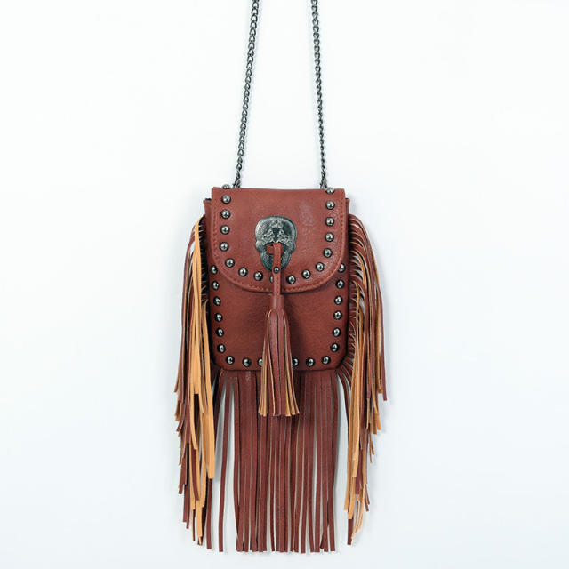 Boho long tassel crossbody bag