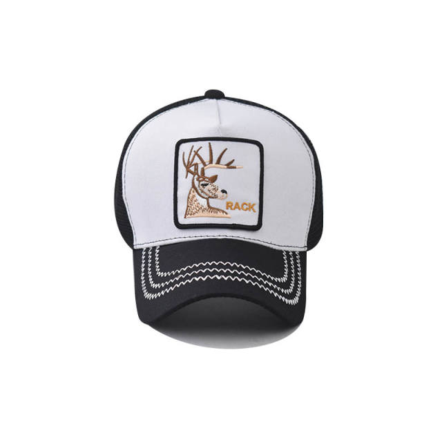 New Deer embroidered cotton mesh baseball cap