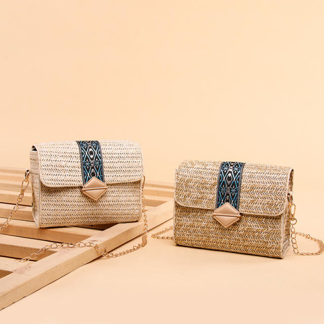 Straw crossbody bag