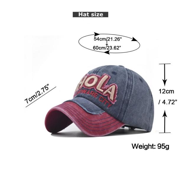 New BHOLA embroidered cotton baseball cap