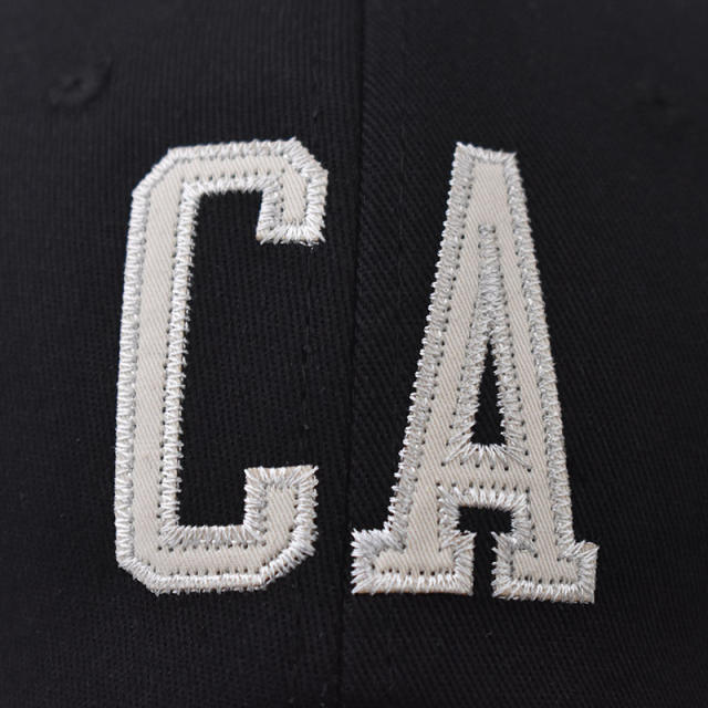 New CA large letter embroidered cotton baseball cap