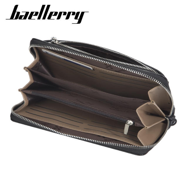 Long style simple zipper purse