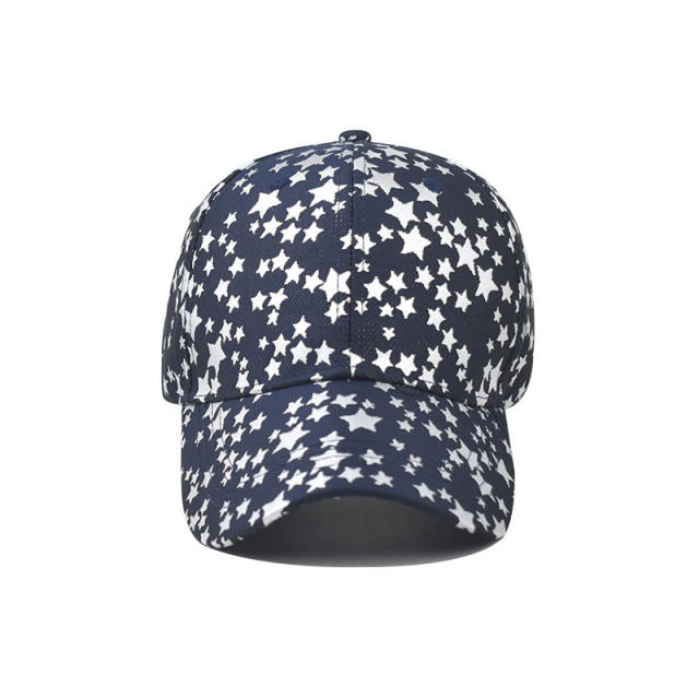 New five-pointed star printed cotton baseball cap
