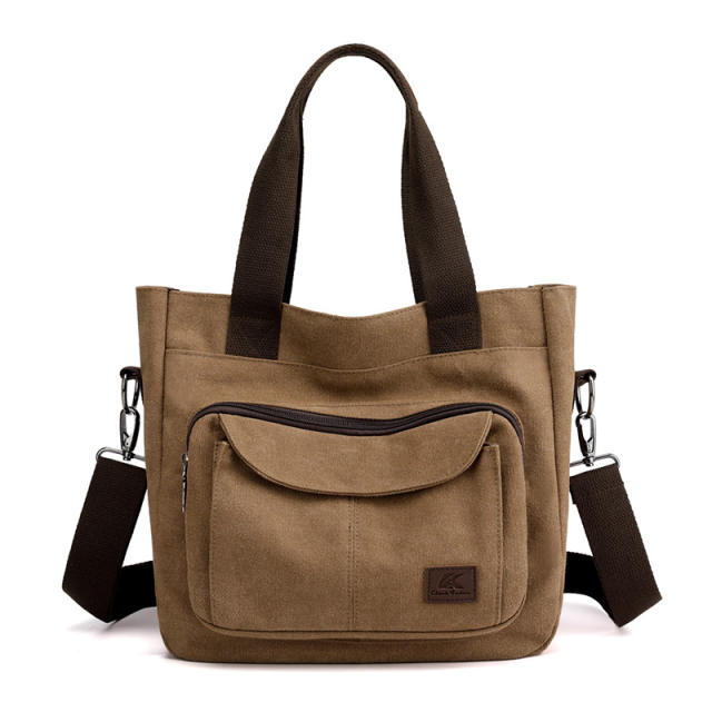 Retro canvas handbag