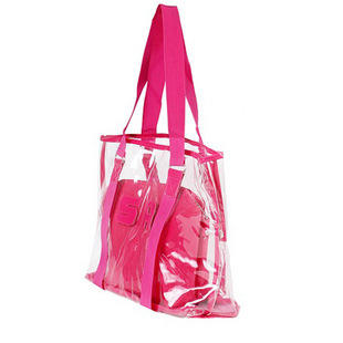 Clear beach tote bag