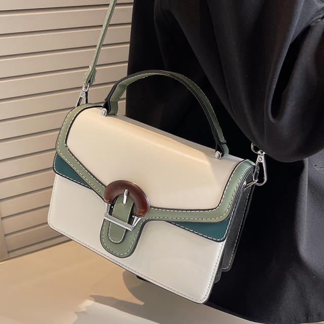 Contrast color popular handbag