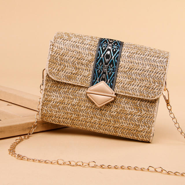 Straw crossbody bag