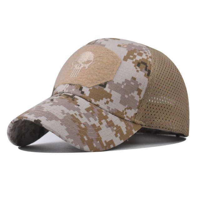 New skull pattern breathable mesh baseball cap