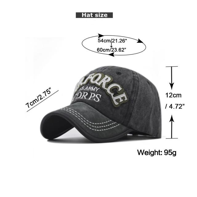 New AIRFORCE letter cotton baseball cap