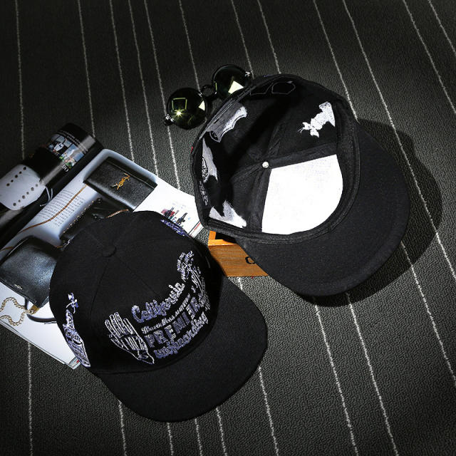 Graffiti letters black unisex snapback cap