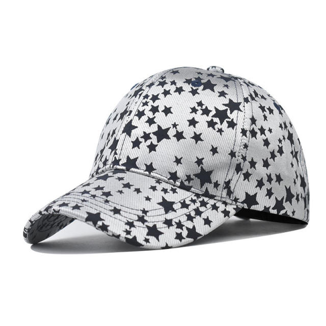 New five-pointed star printed cotton baseball cap