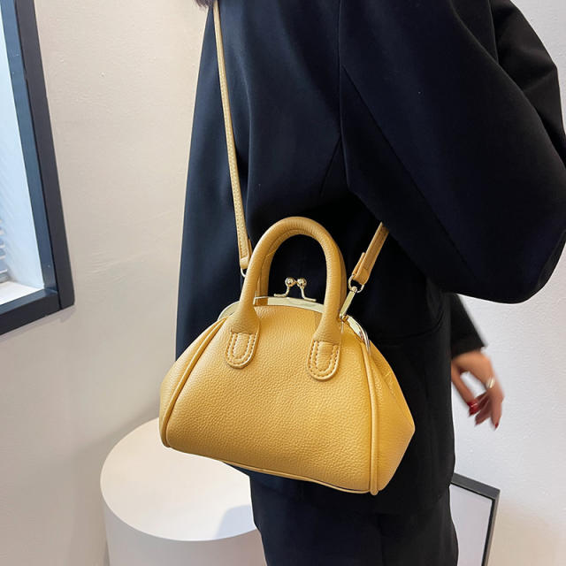 Solid color elegant handbag