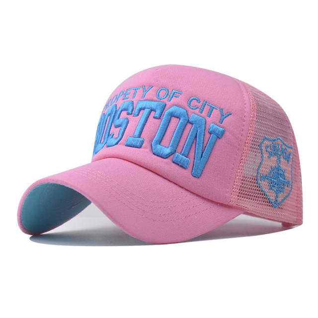 New boston embroidered cotton baseball cap