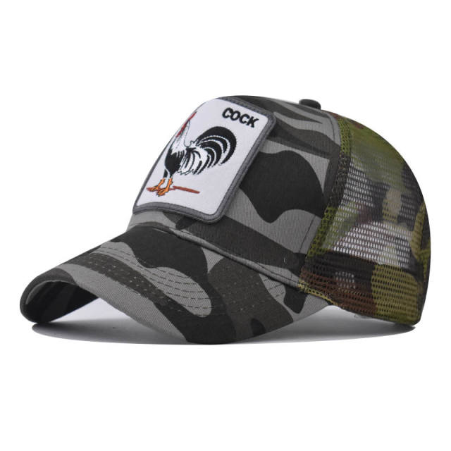 New animal pattern breathable mesh baseball cap