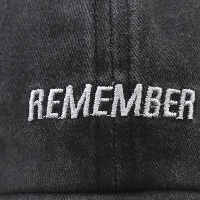 New REMEMBER letter embroidered cotton baseball cap