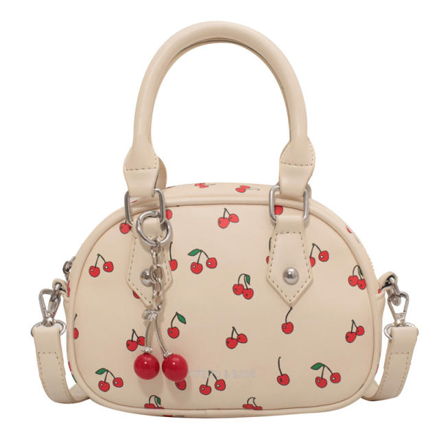 Summer design sweet cherry pattern handbag