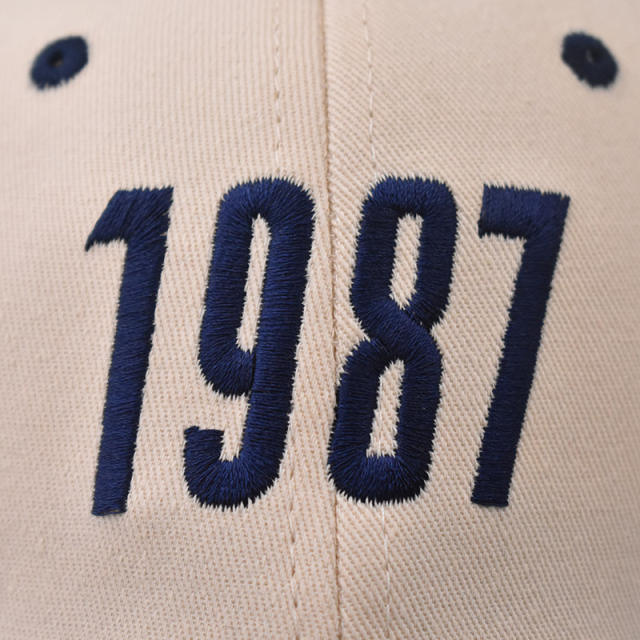 New 1987 embroidered cotton baseball cap