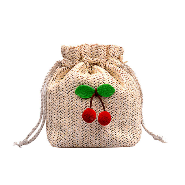 Cute cherry bucket beach bag