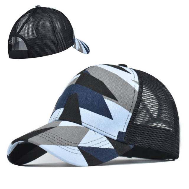 Tie-dye adjustable high ponytails baseball cap
