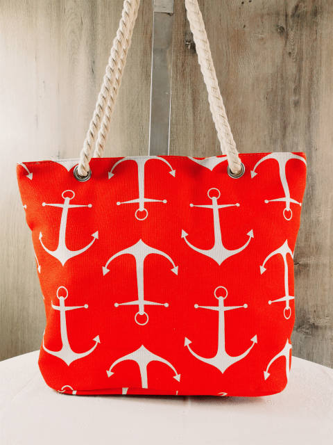 Canvas beach tote bag