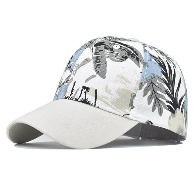 Grey printed popular baseball cap
