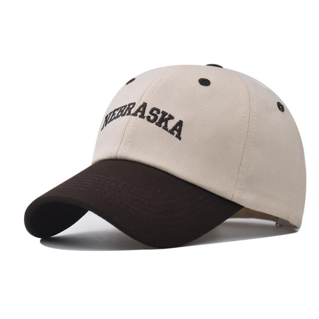 New NEBRASKA letter embroidered cotton baseball cap