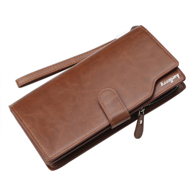Multifunction zipper solid color purse