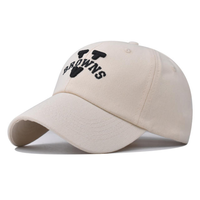 New V-shaped embroidered cotton baseball cap