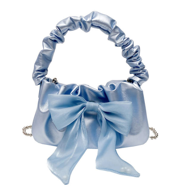 Summer cute ribbon bow mini size crossbody bag