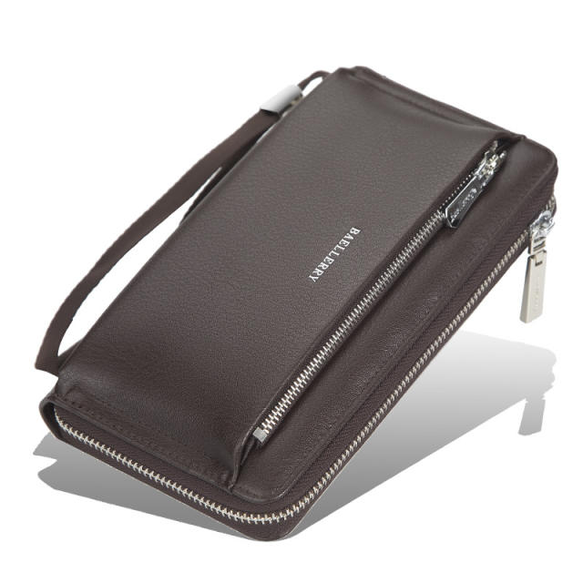 Long style simple zipper purse