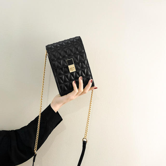 Metal chain crossbody bag