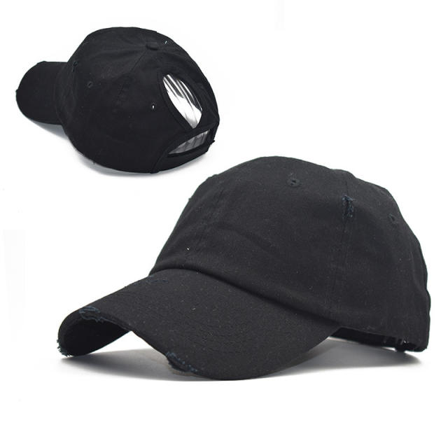 Camouflage simple high ponytails baseball cap